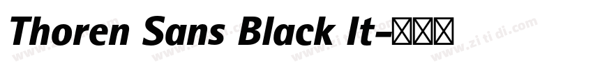 Thoren Sans Black It字体转换